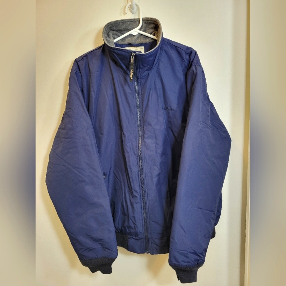 L.L. Bean Mens Warm Up Jacket, Fleece Lined